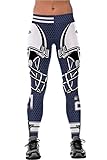 COCOLEGGINGS Girls Digital Print Elastic Waist Workout Leggings Navy Blue L