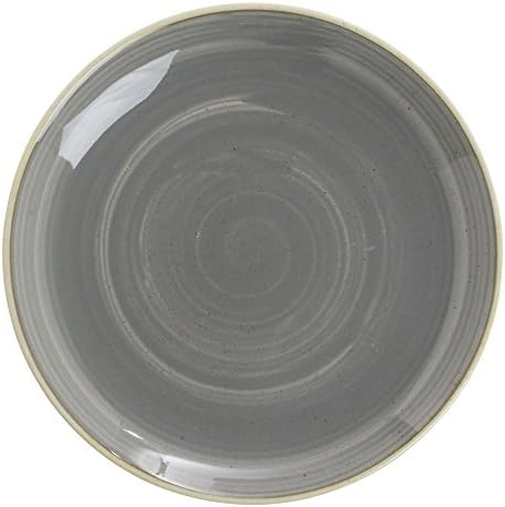 Churchill Super Vitrified Stonecast China Grey Coupe Luncheon Plate - 8 5/8"Dia
