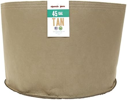 (10 Pack) 45 Gallon Tan Grassroots Fabric Pot - Grow Pot and Aeration Container