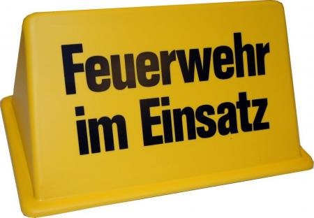 Dachaufsetzer 'Feuerwehr im Einsatz' in gelb/schwarz