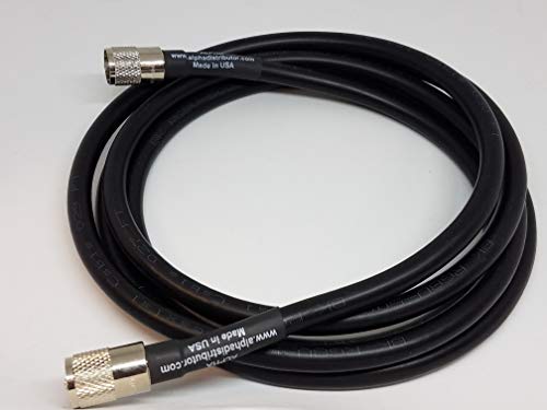 Alpha - 60ft RG8u RG8 Coax Cable with AMPHENOL PL259s Attached