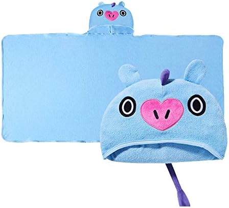 YICAO KPOP BTS BT21 Hoody Towels Cooky TATA Bangtan Boys plush Cartoon Plus Large Cloak Bath Towel Outdoor Hoody Outfit (Mang)
