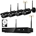Wireless Security Camera System Outdoor, XMARTO [4-Pack 1080p Audio] WiFi Security Cameras with 4-Channel H.265+ NVR, Easy Mobile View, Weatherproof, IR Night Vision, with Microphone Ports, 1TB HDD