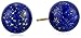Amazon Collection 14k Yellow Gold 8mm Lapis Lazuli Stud Earrings