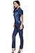 FARYSAYS Women's Sexy Short Sleeve Button Down Denim Jumpsuit Rompers Large
