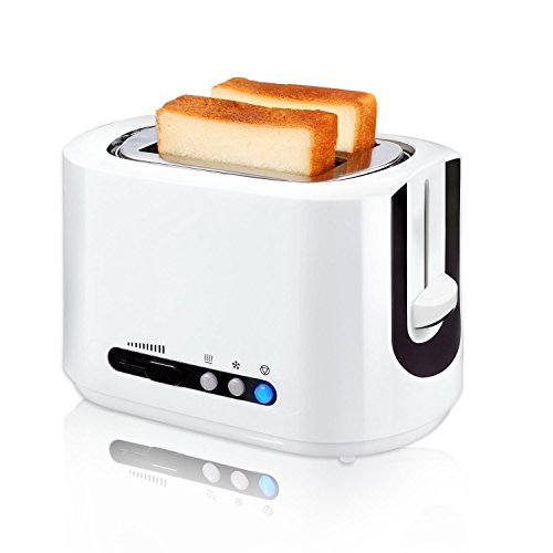 [- Aigostar Brotchen Weiß 30HMC - Toaster, 850W, 2-Scheibe mit einstellbarer Temperaturregelu