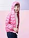 IKALI Kids Down Coats, Spring Light Weight Packable Puffer Jacket with Hood Pockets for Girls Boys Outwear Clothes (2-12Y)