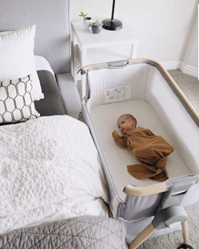 Co-Sleep Bassinet - Pure Compressed Cotton Mattress - Mesh and Bamboo Fabric Liner - Height Adjustable and Easy to Clean - California Dreaming Bedside Crib by Venice Child - Thumbnail 5
