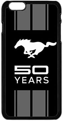 Custom Car Ford Mustang Logo 50 YEARS Custom Image Special Designed for Apple iphone 6 4.7" phones case,Black Silicone Rubber TPU iphone6 4.7" inch Case Cover