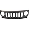 PIT66 Primed Grille Compatible with Jeep Patriot 2011 2012 2013 2014 2015 2016 2017 ABS Plastic 68091526AA, CH1200343C