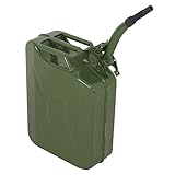 Marketworldcup 5 Gal 20L Jerry Can Gasoline Fuel Can Emergency Backup Caddy Tank