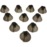 GN Resound Sure Fit Hearing Aid Standard Receiver Tulip Domes Dark Gray Split Ear Rub Piece Comfortable BTE Hearing Amplifier PSAP Kit Ear Tips Invisible, Perfect for Open Air (Open fit) (10 pcs)