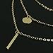 Boosic Long Pendant 3 Layer Necklace Set for Women, Golden