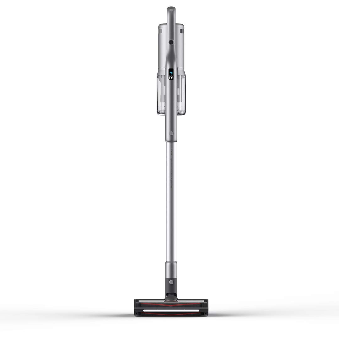 Roidmi RS60 Cordless Vacuum Cleaner Stick, Smart OLED Display, Anti Tangle Brush Head, App, Magnetic-Wet Accessory & Charging Mount, Silver