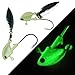 QualyQualy Bladed Jig Heads Swimbait Jig Head with Willow Blade 3D Eyes Fish Head Underspin Fishing Jigs Weighted Spin Head Jig Heads for Bass Trout Walleye Crappie 1/8oz