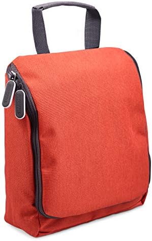 NoomeHanging Toiletry Bag Travel Large Wash Bag for Women Mens Toiletries with Hook, Water Resistant Organiser Toiletry Bags (Orange)