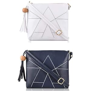 Le Platinum Women’s PU Synthetic Leather Elegant Stylish Trendy Crossbody/Sling Bag/Travel Handbag Pack of 2