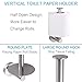 Vertical Toilet Paper Holder, Aomasi SUS304 Stainless Steel Toilet Tissue Roll Hanger with Round Plate, Bathroom TP Roll Organizer, Wall Mounted, Brushed Nickel