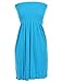 Mb Trend Seamless Solid Strapless Flare Sun Dress