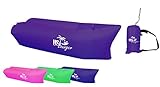 US Lounger Royal Purple Fast Inflatable Portable Outdoor or Indoor Wind Bed Lounger, Air Bag Sofa, Air Sleeping Sofa Couch, Lazy Bed for Camping, Beach, Park, Backyard