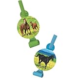 Creative Converting Wild Horses 8 Count Blow Out Noise Maker