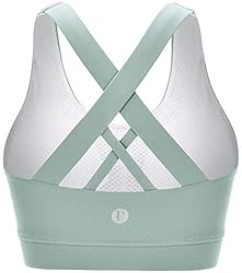 RUNNING GIRL Sports Bra for Women, Criss-Cross Back