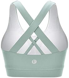 RUNNING GIRL Sports Bra for Women, Criss-Cross Back