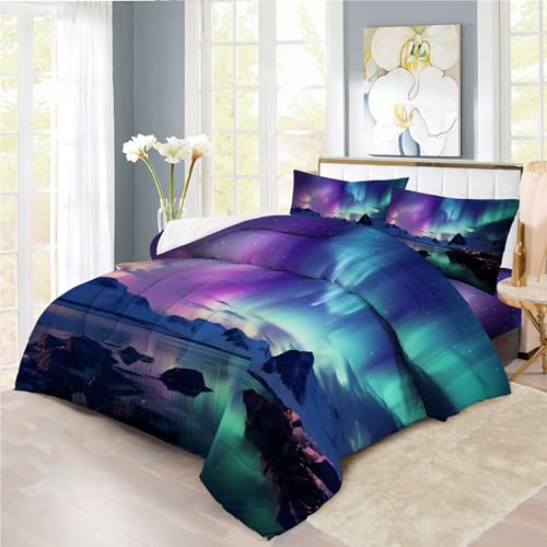 XIICOO Natural Aurora Themed Comfortcer Set Arctic