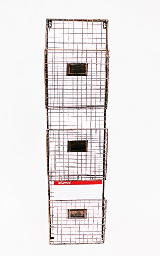 3 Pocket Wall File Holder Finish: Copper