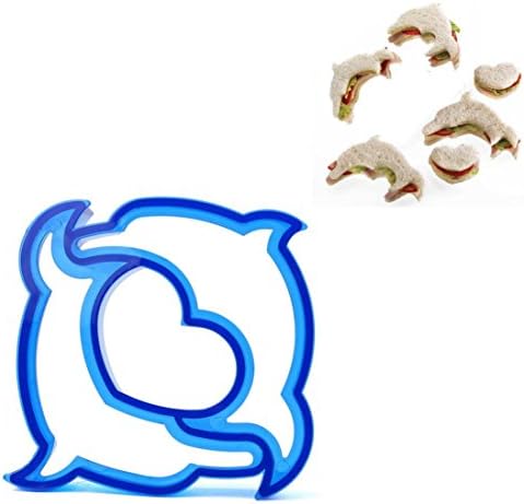 Kingspinner 7 types Kids DIY Lunch Sandwich Toast Cookies Mold Cake Bread Biscuit Food Cutter Mould (Dolphins)