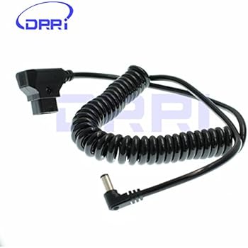 DRRI D-Tap to DC 5.5x2.5mm Coiled Cable for Blackmagic Cinema Camera/Blackmagic Video Assist/Shogun Monitor