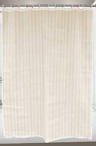 Premier Faucet 2473265 Classic Stripe Shower Curtain, 6 by 6-Feet, Champagne