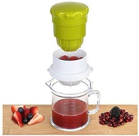 SIDDHMURTI (LABEL) Dhyani Plastic 2-in-1 Multi-Use Hand Press Manual Juicer (Multicolour)