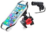 Bike Mount, Bike light combo Universal Cell Phone Bicycle Rack Handlebar & Motorcycle Holder Cradle Magnetic Bike Phone Holder for iPhone, Samsung Galaxy Note,Nexus,HTC,LG,BlackBerry