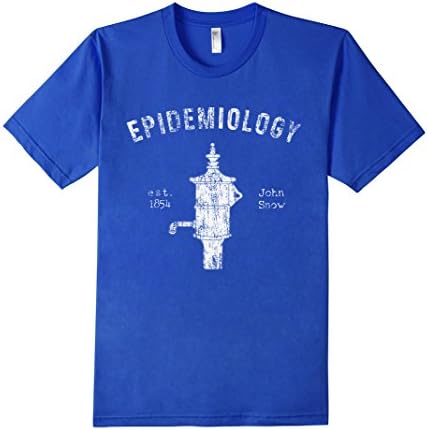 Men's Epidemiology John Snow Water Pump Shirt Medium Royal Blue