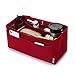 ZTUJO Felt Purse Organizer, Multi Pocket Bag in Bag Organizer For Tote & Handbag Shaper, Speedy 30, Speedy 35 and Speedy 40, Large, Red