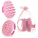 ACRATO Shampoo Scalp Massage Brush included Hair Scalp Brush and Cellulite Massager for Hair Scalp Health and Cellulite Treatment - used as Bath Brush and Scalp Massage Tool Pink