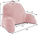 Deluxe Comfort Microsuede Bed Rest - Backrest Pillow with Arms - Bed Rest Pillow - Reading Bedrest Lounger - Sitting Support Pillow - Soft But Firmly-Stuffed Fiberfill - Reading Pillow, Pink