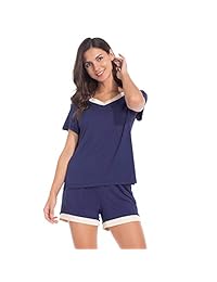 MANCYFIT pijama para mujer de manga corta, suave, S-XXXL