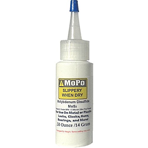 Best Professional Research Grade Molybdenum Disulfide Dry Powder Lubricant by MoPo - Also a Great Gun Lube Grease and Gun Lube Oil Alternative..5 Oz (contents by weight) Squeeze Bottle With Resealable Applicator Spout