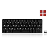 Velocifire Mini Size Wireless Mechanical Keyboard, 61-Key with Outemu Brown Switches for Copywriter, Typist and Programmer(No Backlit)