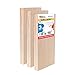 U.S. Art Supply Unfinished Birch Wood Canvas Panels for Painting, 3 Pack of 8x16 inch - Artist Gallery 1-1/2