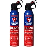 Prepared Hero Fire Spray - Mini Fire Extinguishers for House, Car, Garage - Kitchen Small Fire Extinguisher for Home, Made in