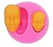 Longzang Small Face Silicone Mold Sugar Craft DIY Gumpaste Cake Decorating Clay