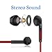 Wired Headphones (3 Packs), Vomercy 3.5mm In-Ear Earphones Headphones with Microphone, Volume Control, Stereo Earbuds for iPhone 6s/6 Plus, iPad, iPod 5/6, S8/7, iPhones, Androids, Black+Red