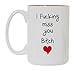 Artisan Owl I Fucking Miss You Bitch Mug –15 oz Ceramic CFunny Long Distance Friendship Cup for Best Friend & Bestie
