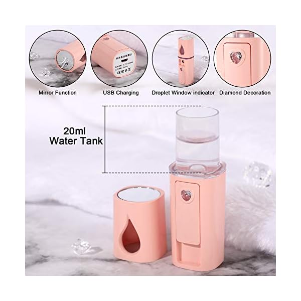 2-Pieces-Nano-Facial-Mister-Portable-Mini-Face-Mist-Steamer-Handy-Mist-Sprayer-with-Mirror-Design-Moisturizing-and-Hydrating-for-Skin-Care-Makeup-Eyelash-Extension-White-Pink 2 Pieces Nano Facial Mister Portable Mini Face Mist Steamer Handy Mist Sprayer with Mirror Design Moisturizing and…