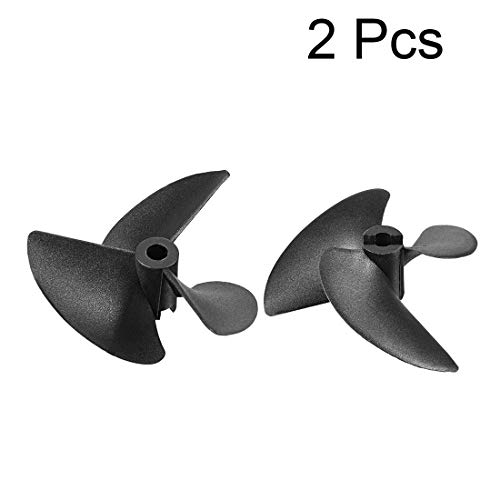 image for uxcell Pair 57 x 40 x 4.8mm Nylon 3-Vane Rotating RC Boat Prop Propell