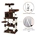 FEANDREA SONGMICS 58” Multi-Level Cat Tree with Sisal-Covered Scratching Posts, Plush Perches, Hammock and Condo, Cat Tower Furniture - for Kittens, Cats and Pets UPCT15Z