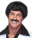 Costume Adventure Sonny Black Bert Wig and Mustache Set for Men
